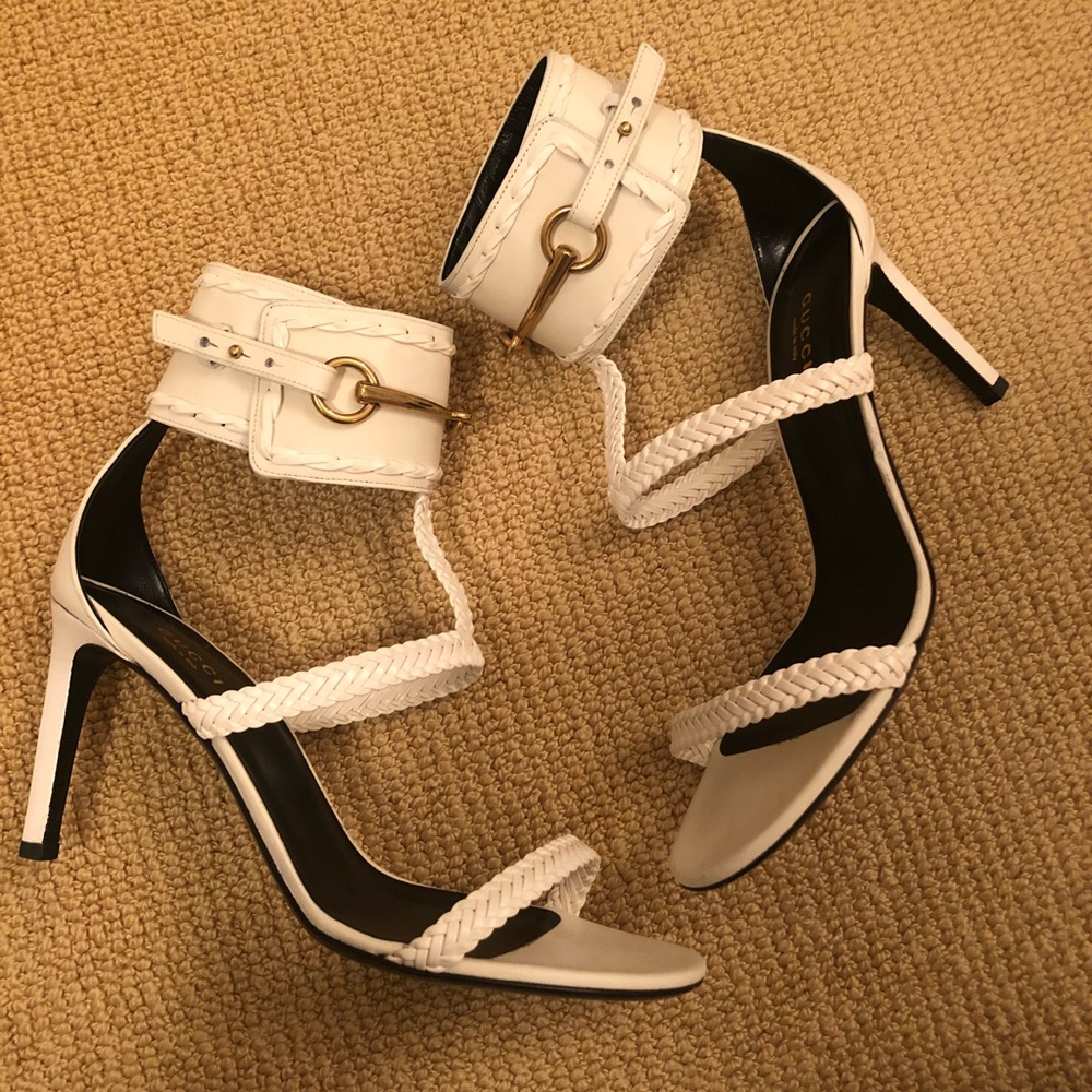 Gucci Sandal Heels with Ankle Strap